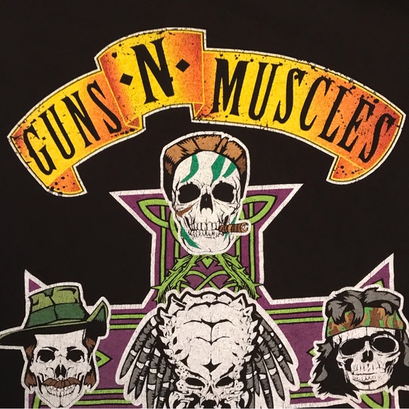 The Concert Tee Guns N Muscles Welcome To The Jungle Adult Size 2XL Guns N Roses - Picture 3 of 10